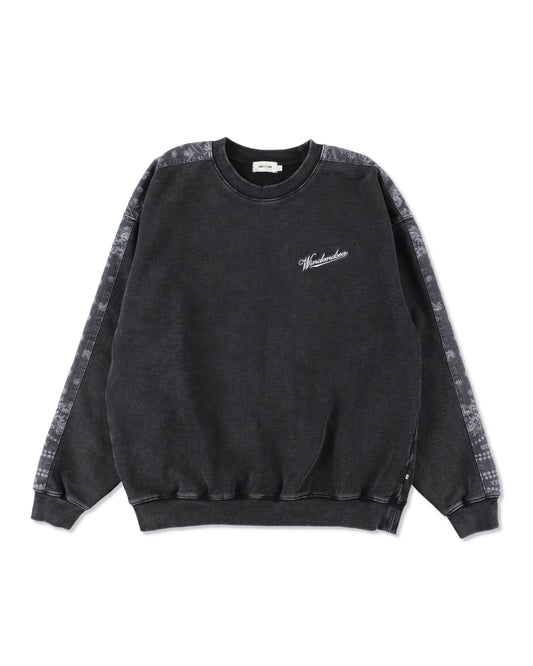 BLACK BANDANA LINE CREW NECK SWEAT