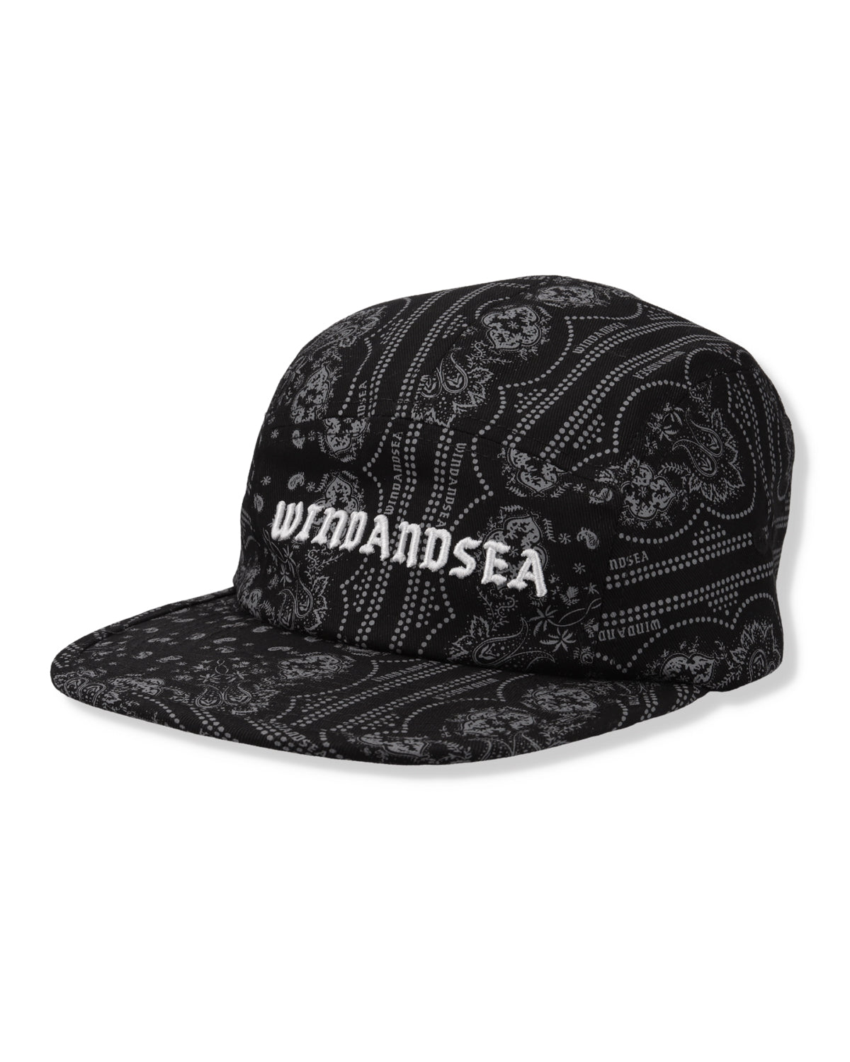 BLACK BANDANA CAMP CAP