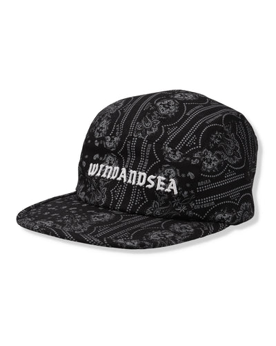 BLACK BANDANA CAMP CAP