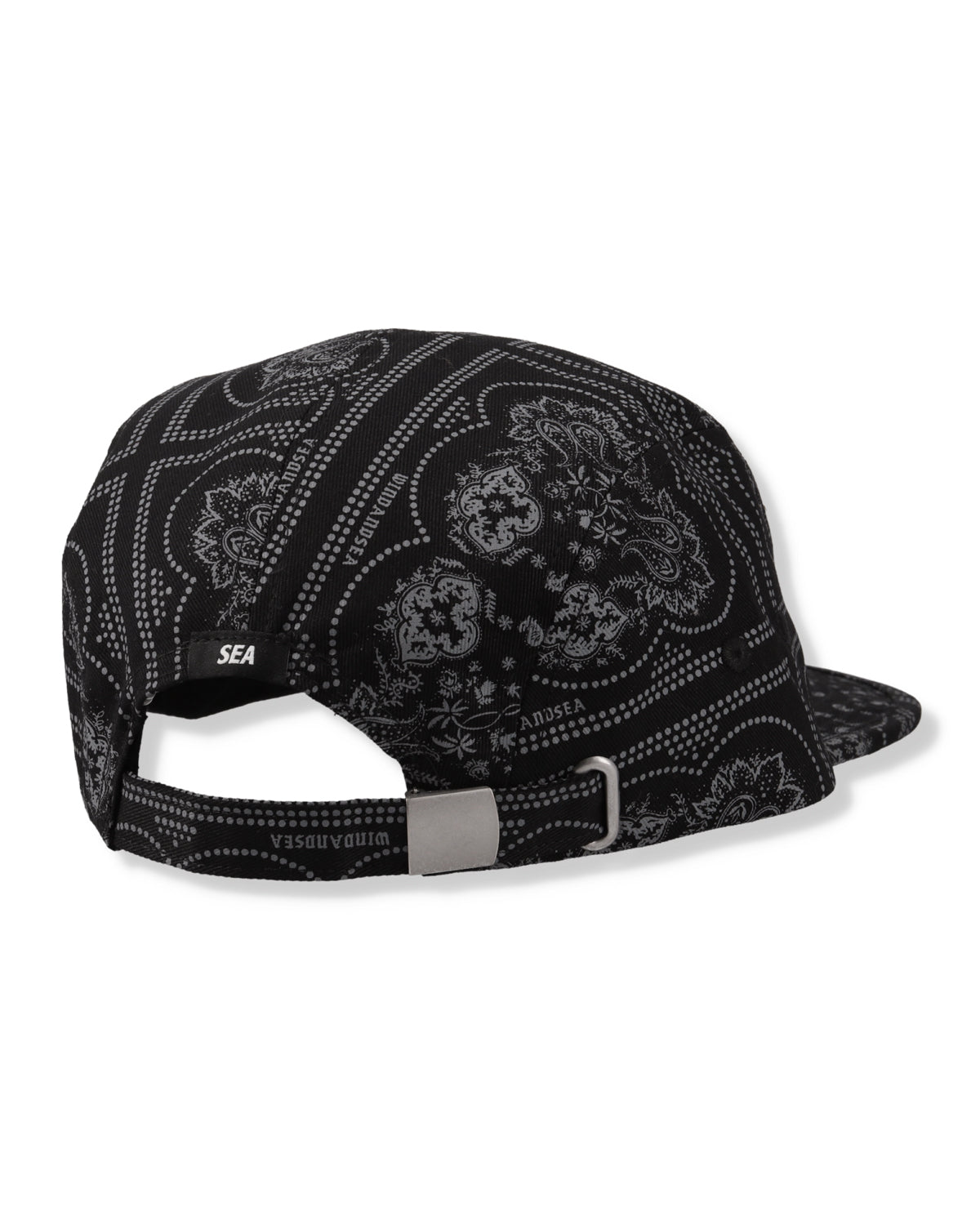 BLACK BANDANA CAMP CAP