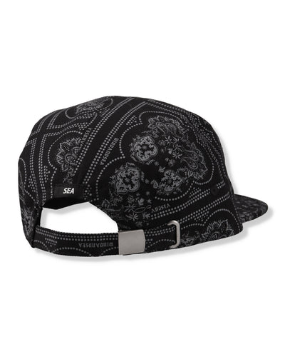 BLACK BANDANA CAMP CAP