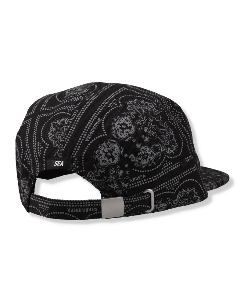 BLACK BANDANA CAMP CAP