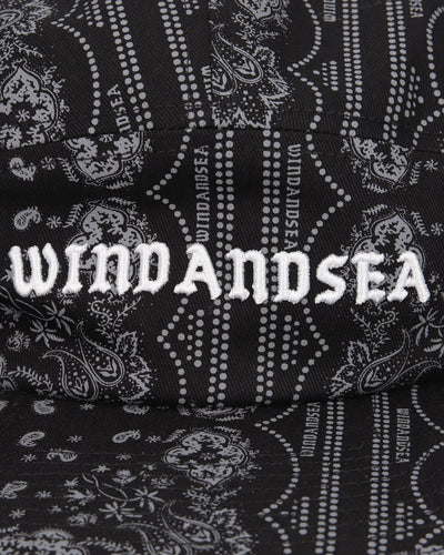 BLACK BANDANA CAMP CAP