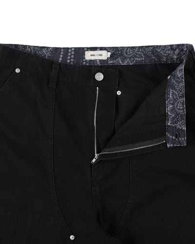 BLACK BANDANA DUCK PANT