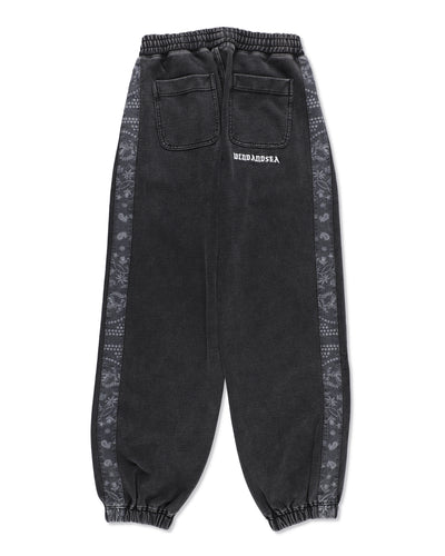 BLACK BANDANA LINE SWEAT PANTS
