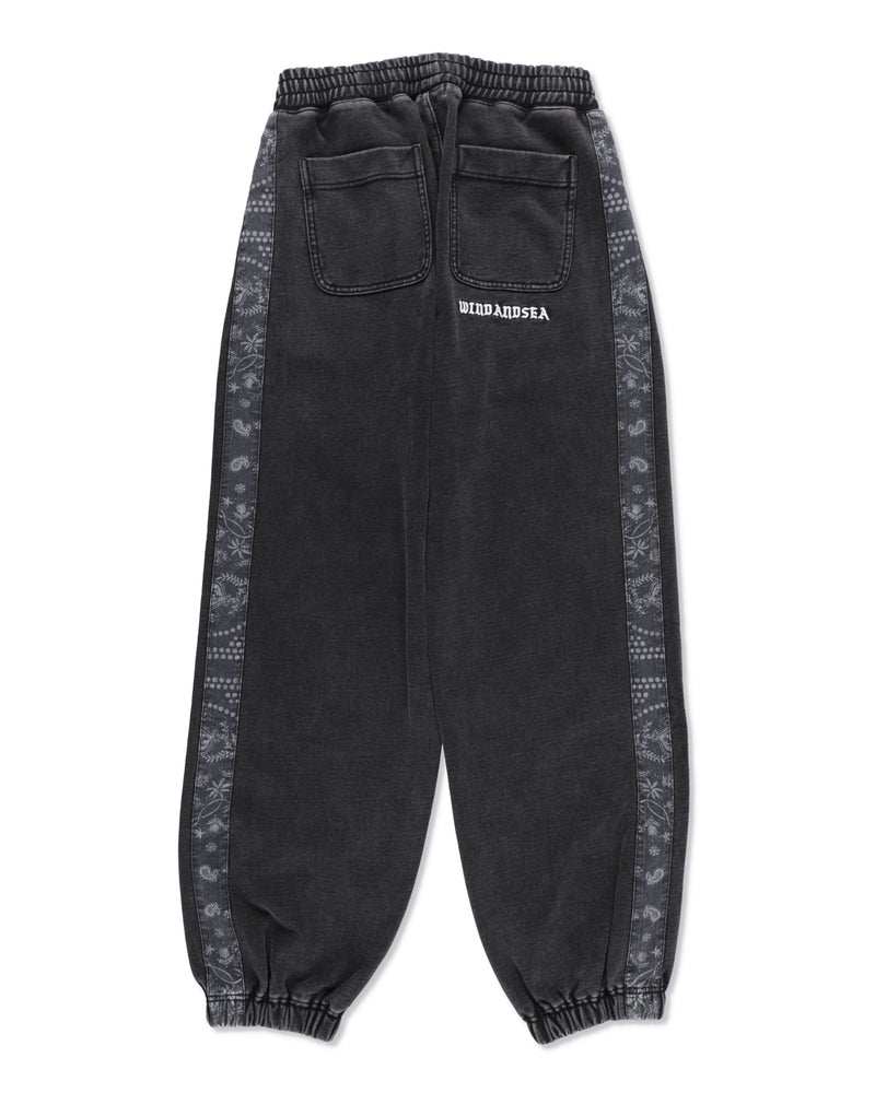 BLACK BANDANA LINE SWEAT PANTS