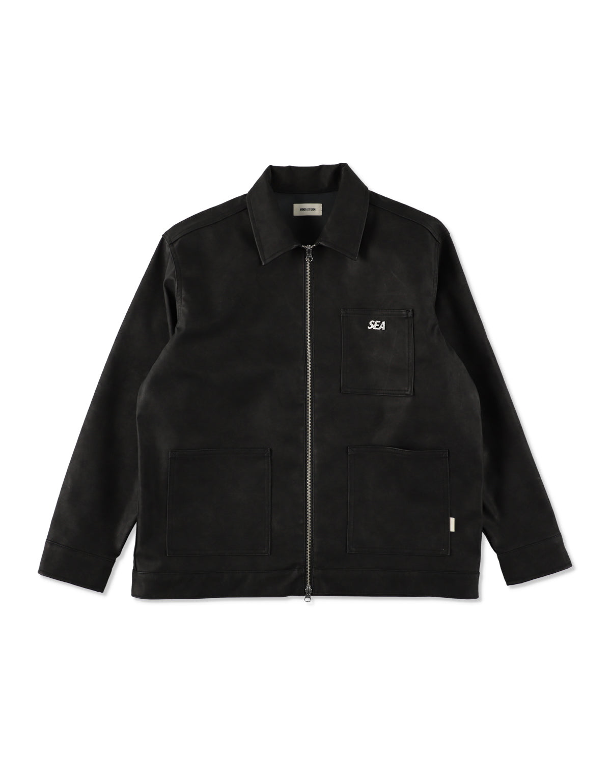 SYNTETIC LEATHER ZIP JACKET