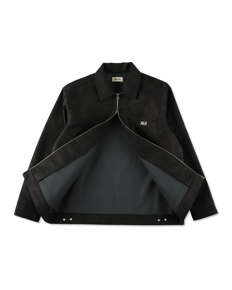 SYNTETIC LEATHER ZIP JACKET