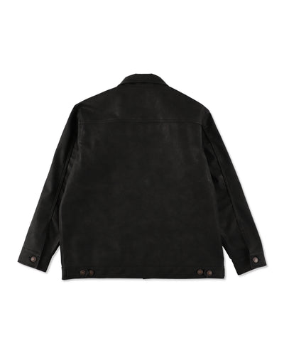 SYNTETIC LEATHER ZIP JACKET