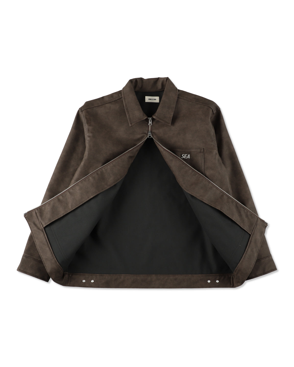 SYNTETIC LEATHER ZIP JACKET