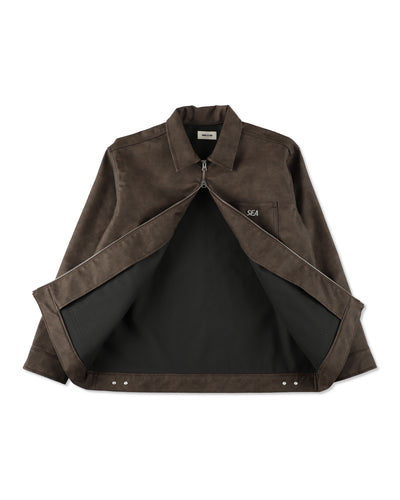 SYNTETIC LEATHER ZIP JACKET