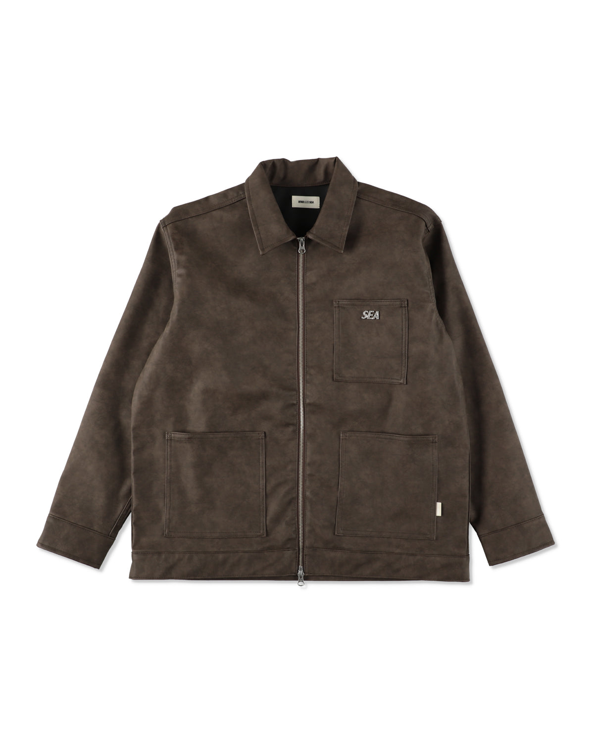 SYNTETIC LEATHER ZIP JACKET – WIND AND SEA