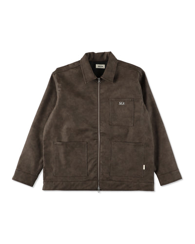 SYNTETIC LEATHER ZIP JACKET