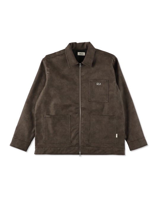SYNTETIC LEATHER ZIP JACKET