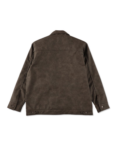 SYNTETIC LEATHER ZIP JACKET