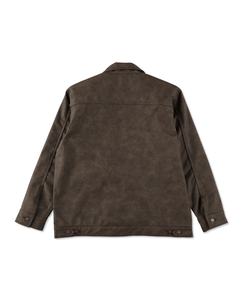 SYNTETIC LEATHER ZIP JACKET