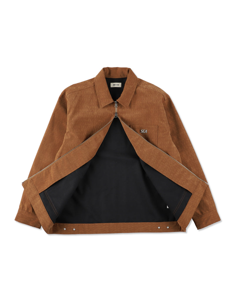 SYNTETIC LEATHER ZIP JACKET