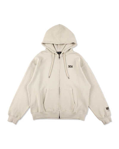 HEAVY WAFFLE ZIP SWEATSHIRT