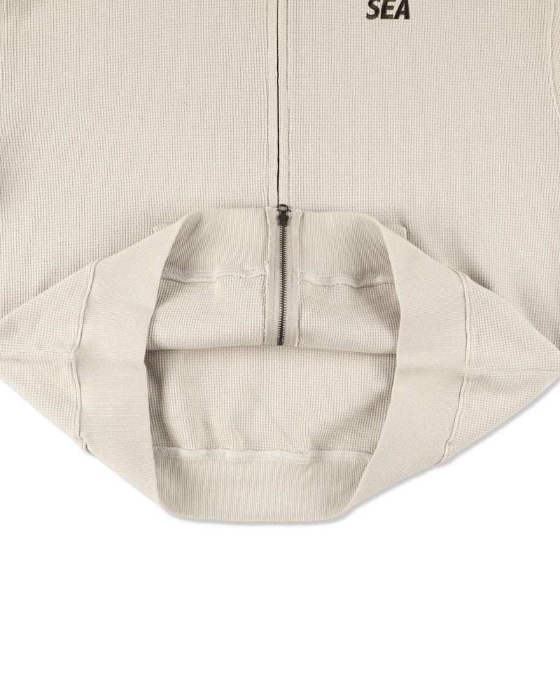 HEAVY WAFFLE ZIP SWEATSHIRT