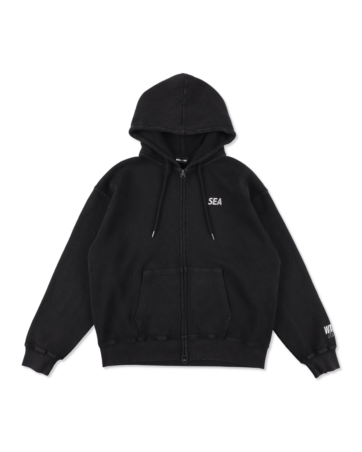 HEAVY WAFFLE ZIP SWEATSHIRT
