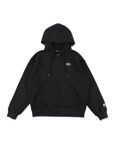 HEAVY WAFFLE ZIP SWEATSHIRT