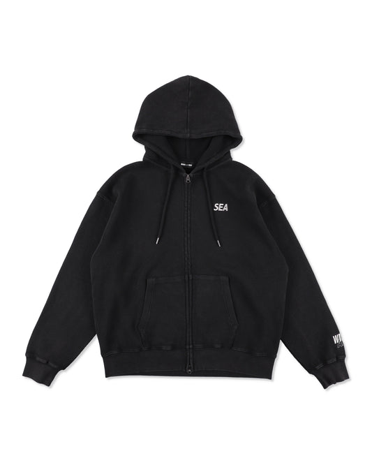 HEAVY WAFFLE ZIP SWEATSHIRT