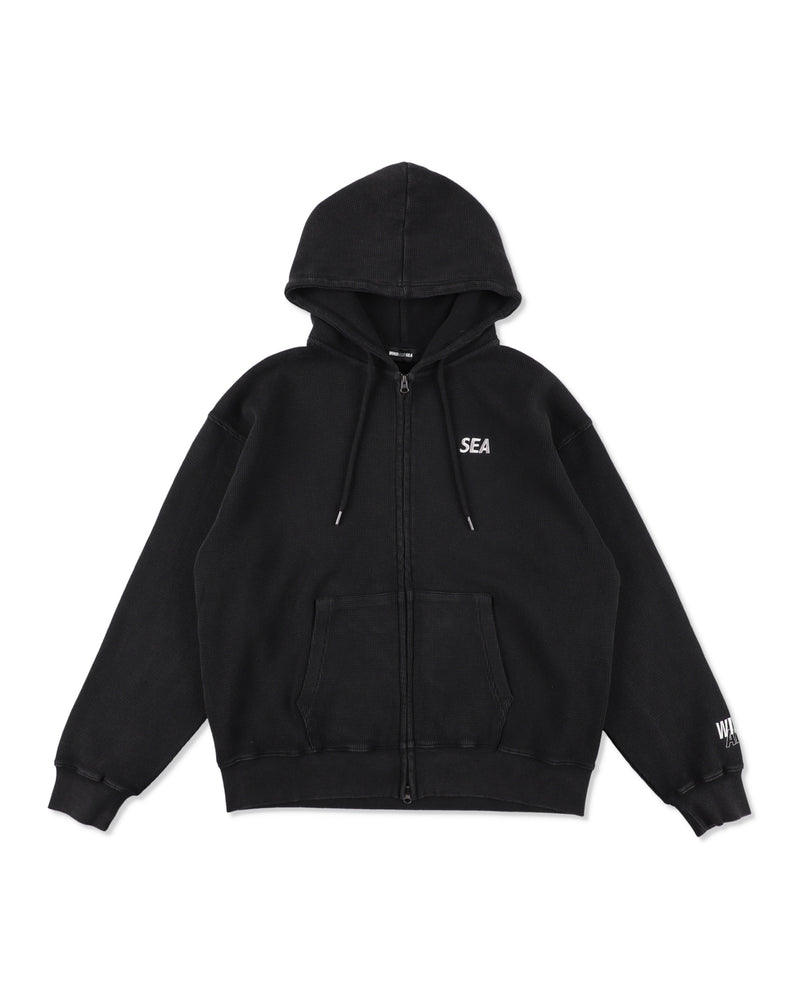 HEAVY WAFFLE ZIP SWEATSHIRT