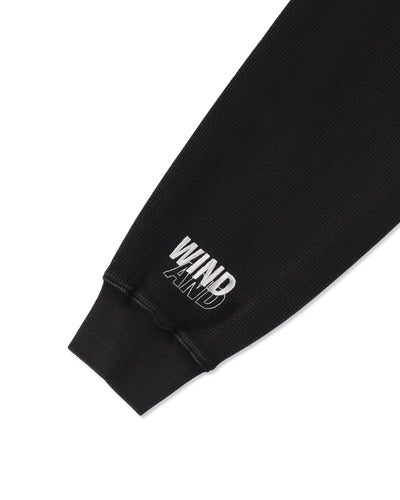 HEAVY WAFFLE ZIP SWEATSHIRT