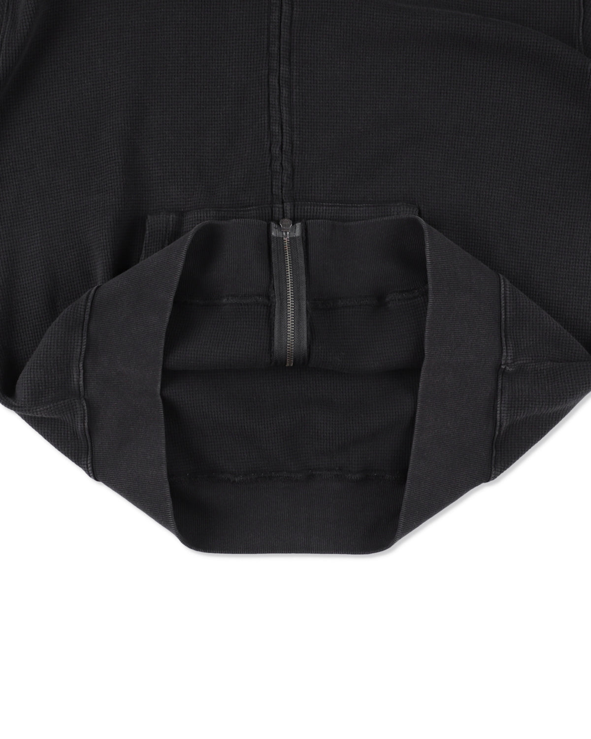 HEAVY WAFFLE ZIP SWEATSHIRT