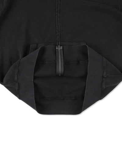 HEAVY WAFFLE ZIP SWEATSHIRT