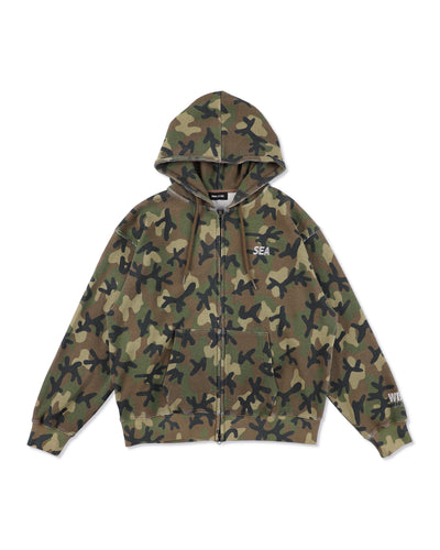 HEAVY WAFFLE ZIP SWEATSHIRT