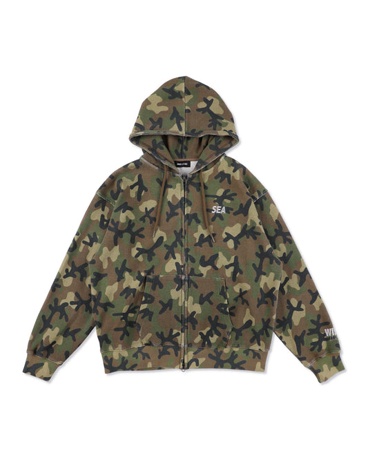 HEAVY WAFFLE ZIP SWEATSHIRT