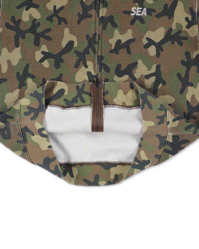 HEAVY WAFFLE ZIP SWEATSHIRT