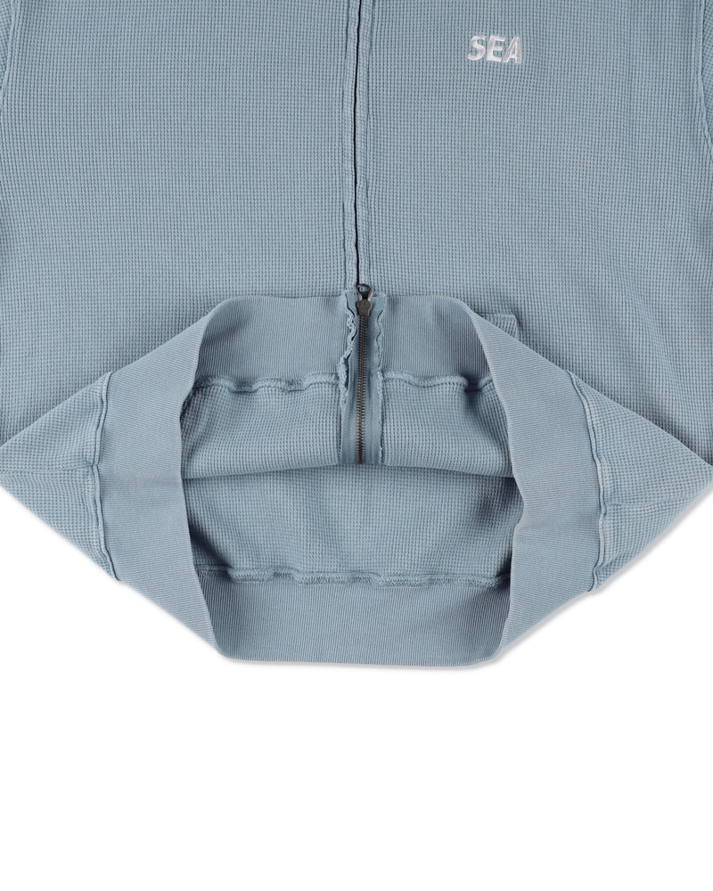 HEAVY WAFFLE ZIP SWEATSHIRT