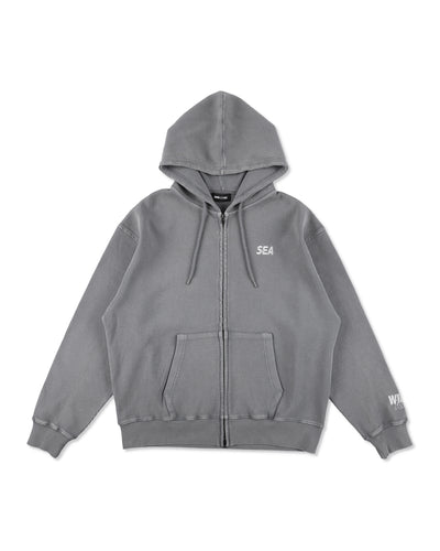 HEAVY WAFFLE ZIP SWEATSHIRT