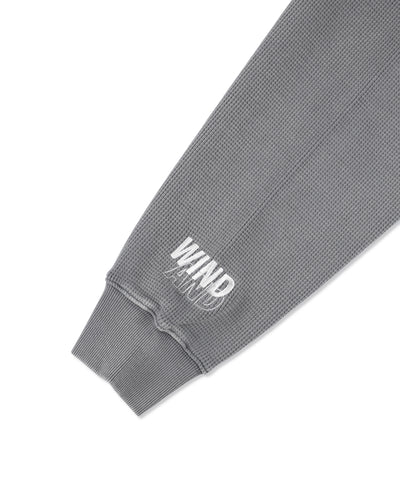 HEAVY WAFFLE ZIP SWEATSHIRT