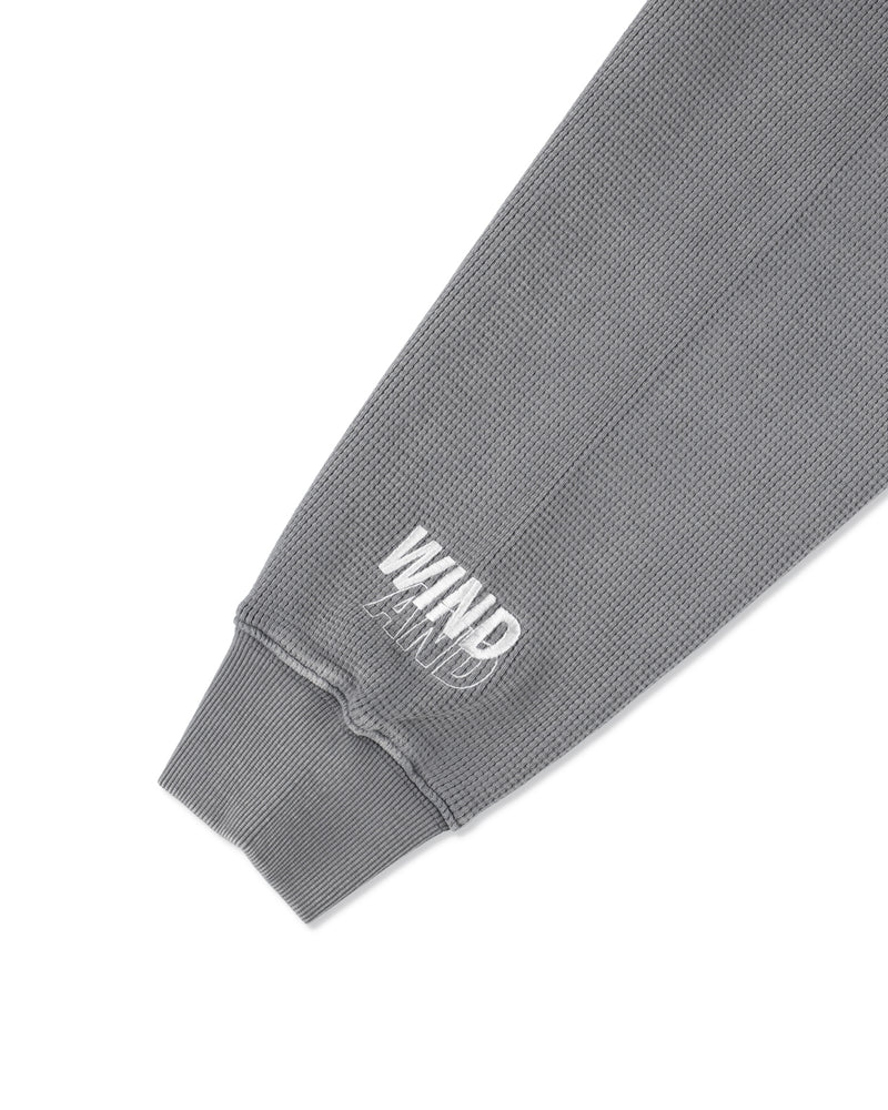 HEAVY WAFFLE ZIP SWEATSHIRT