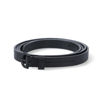 NARROW LEATHER BELT / BLACK