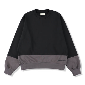 COMBI CREWNECK SWEATSHIRT / CHACOAL