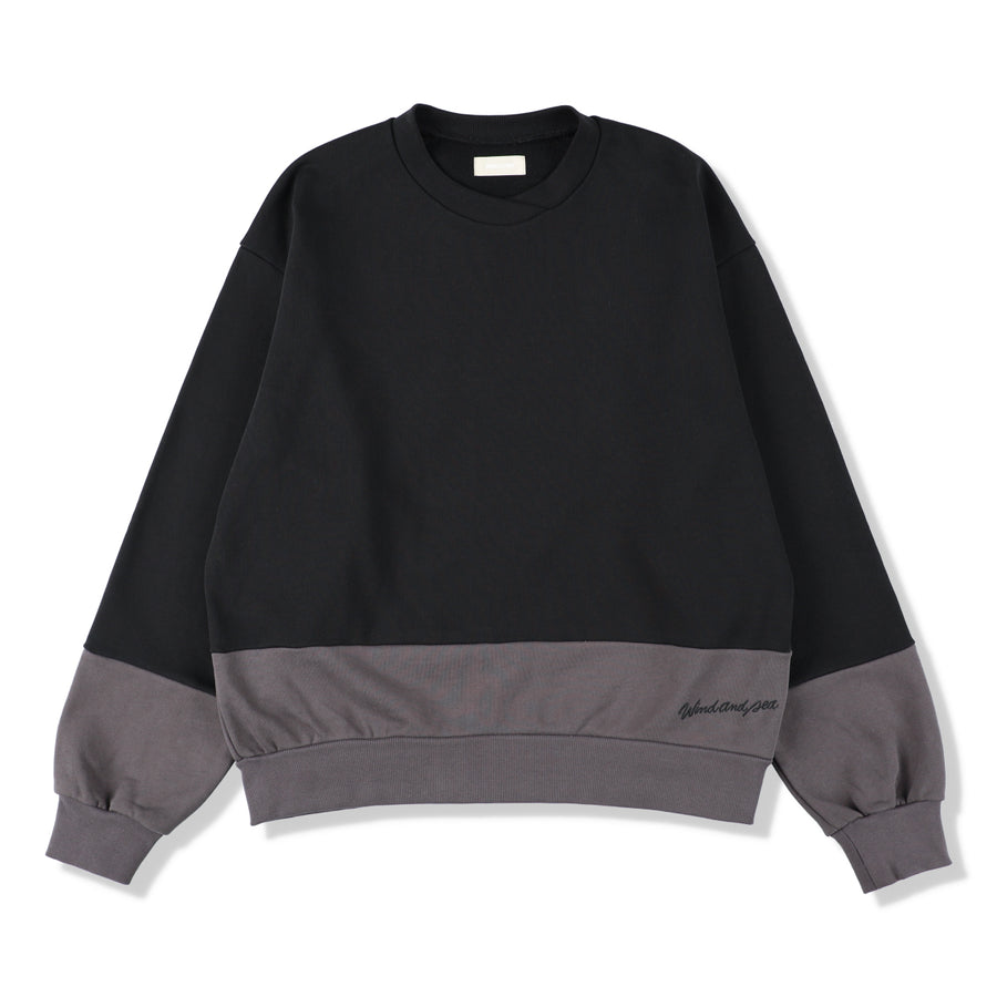 COMBI CREWNECK SWEATSHIRT / CHACOAL