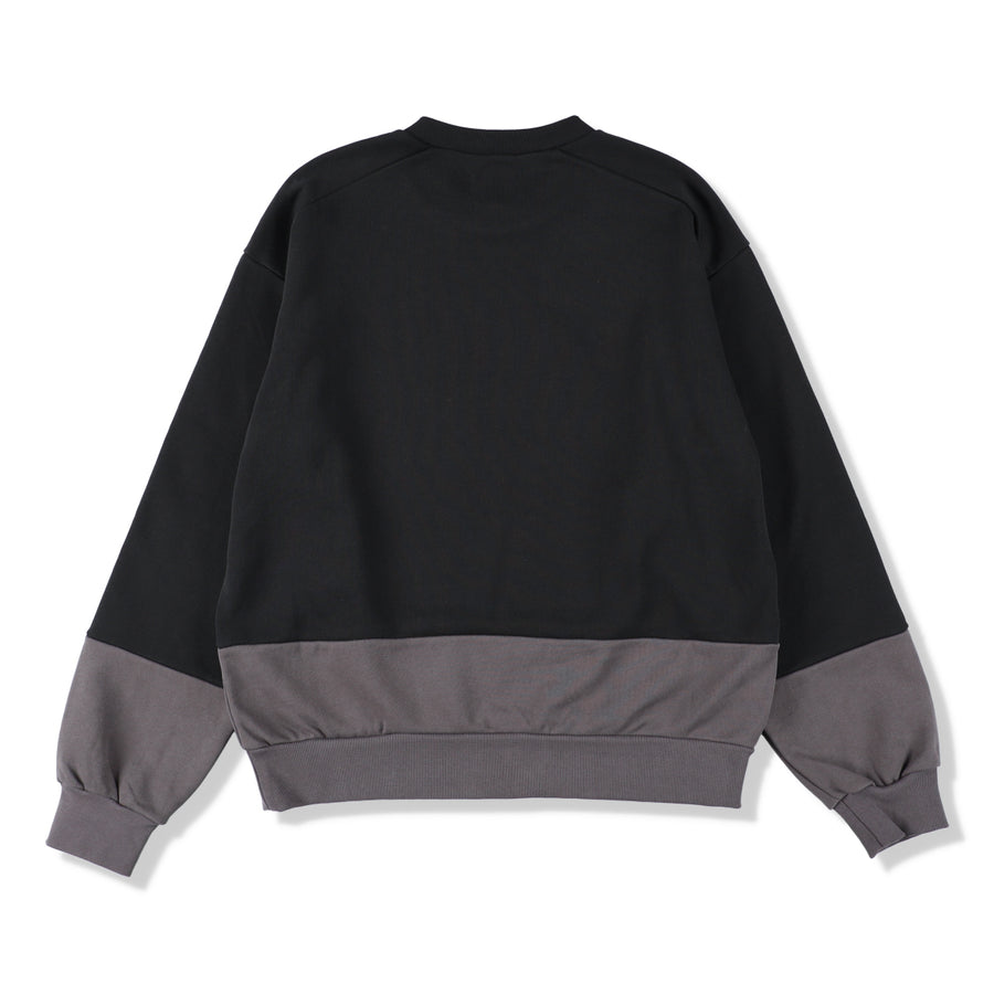 COMBI CREWNECK SWEATSHIRT / CHACOAL