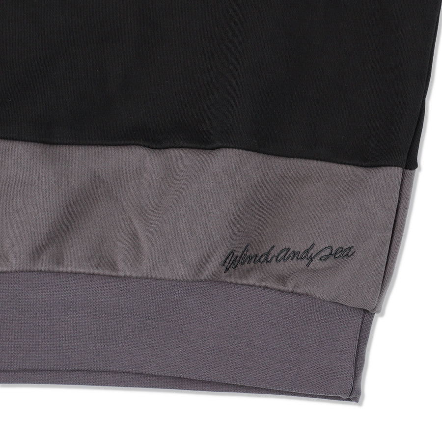 COMBI CREWNECK SWEATSHIRT / CHACOAL