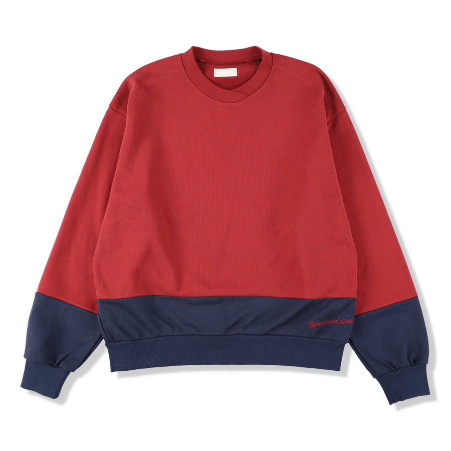 COMBI CREWNECK SWEATSHIRT / RED