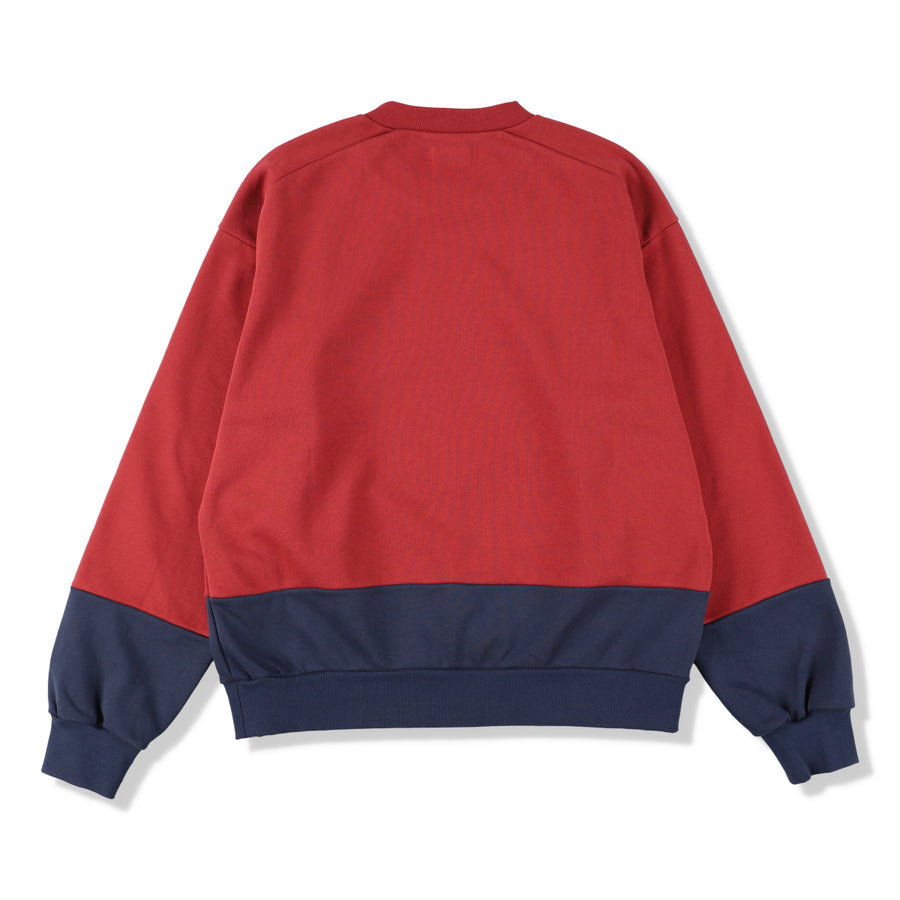 COMBI CREWNECK SWEATSHIRT / RED