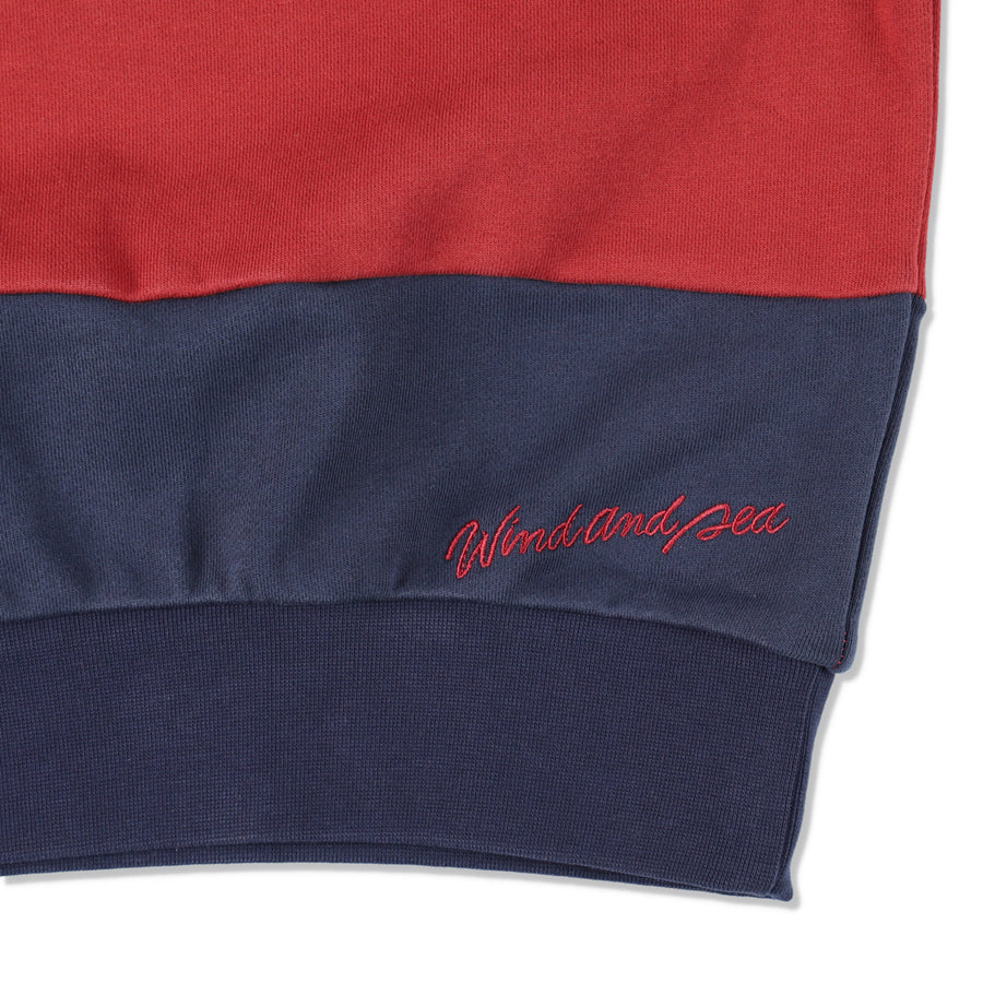 COMBI CREWNECK SWEATSHIRT / RED