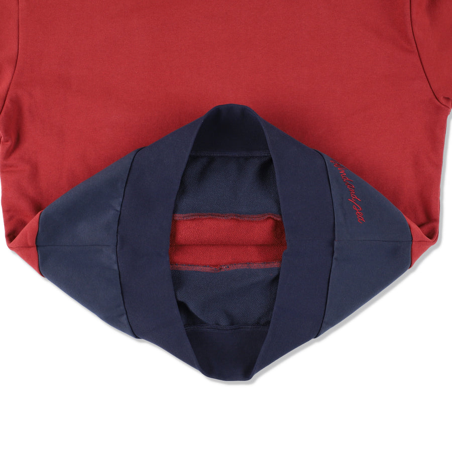 COMBI CREWNECK SWEATSHIRT / RED