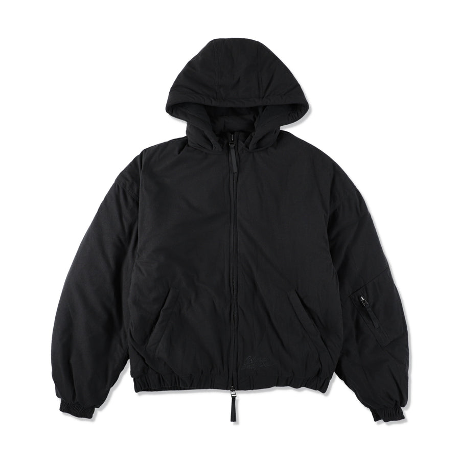 FLEECE PUFFER JACKET / BLACK