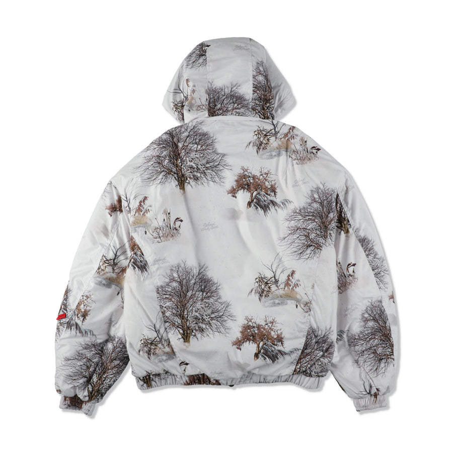 FLEECE PUFFER JACKET / WHITE_CAMO