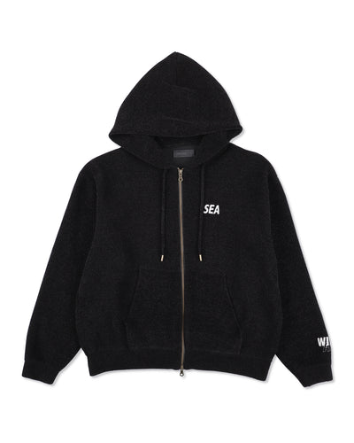 Mole Knit Zip Up Hooded Sweatshirt