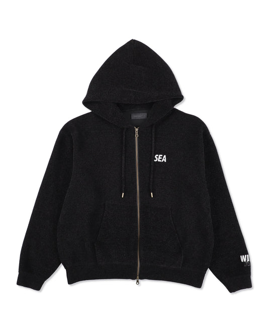 Mole Knit Zip Up Hooded Sweatshirt